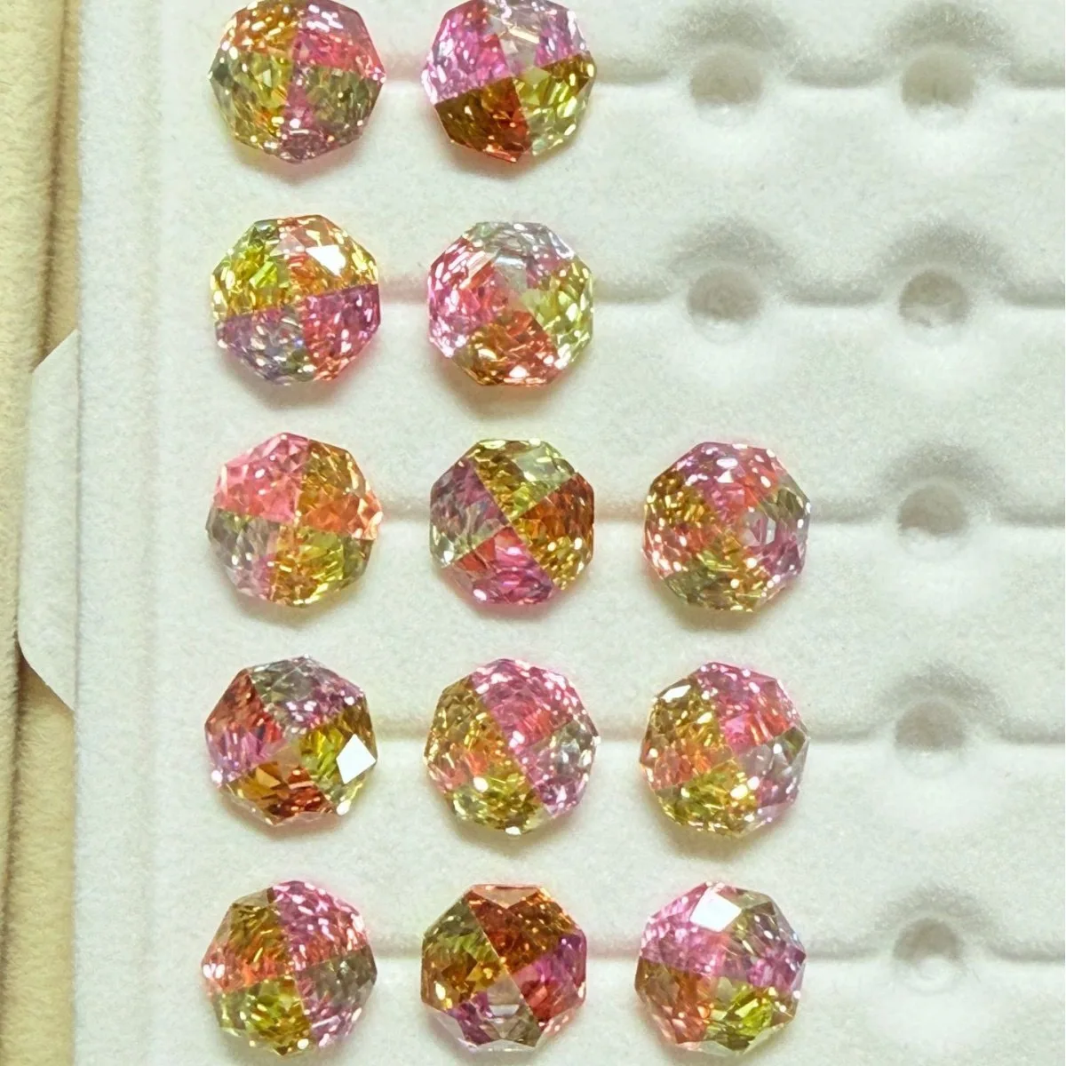 

20 шт. красивый цвет восьмиугольный розовый огранка тысячелетия круглый 6 мм драгоценный камень с кубическим цирконием