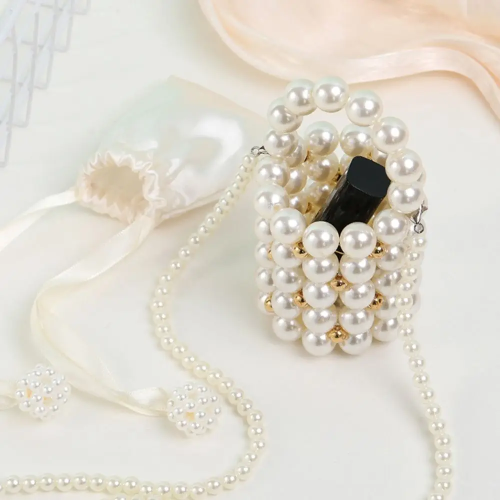 حقيبة يد فاخرة مطرزة باللؤلؤ سلسلة قابلة للفصل حقيبة صغيرة منسوجة تحت الإبط أنيقة بوهيميا حقيبة كتف صغيرة للتخزين فتاة #3