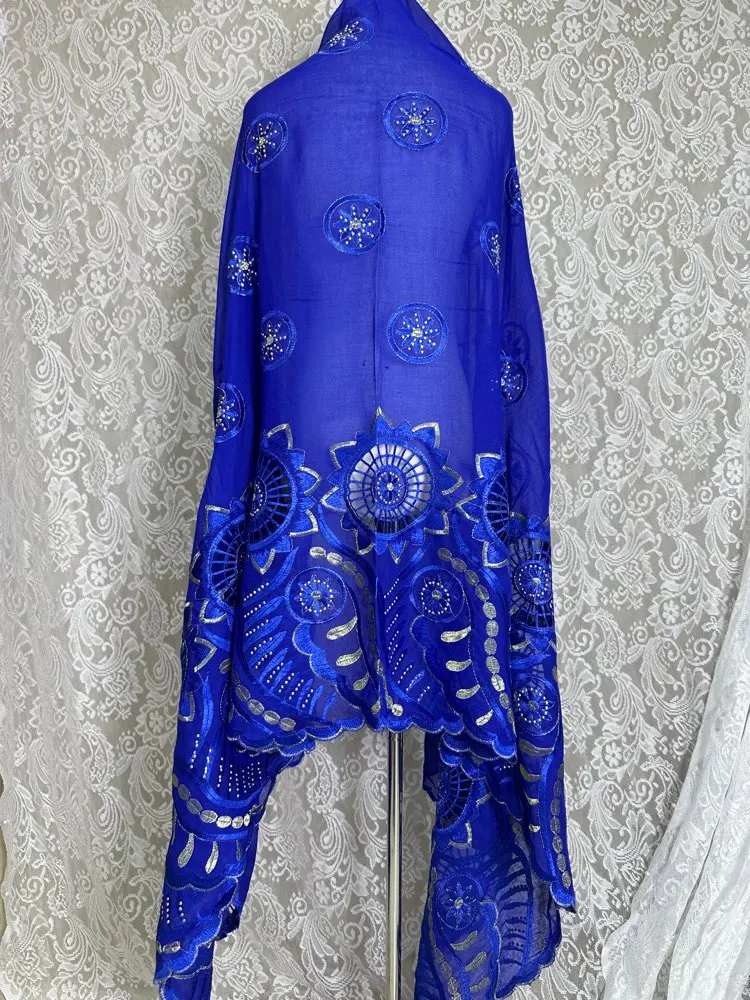 2026 Neuer Afrikanischer Islamischer Damen-Schal Modischer Pashmina-Turban Gebetstuch 100% Baumwolle Bestickter Schal Muslimischer Party-Hijab für Damen – Detail 2