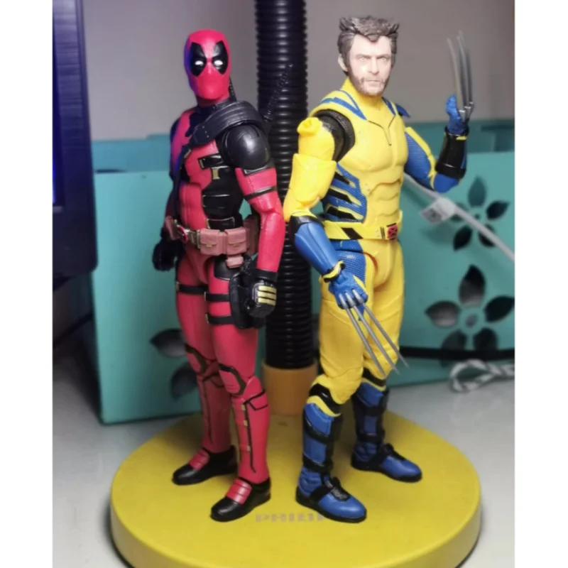 Original marvel anime figura deadpool 3 série deadpool e wolverine 6-Polegada logan figura de ação brinquedos colecionáveis presente de natal