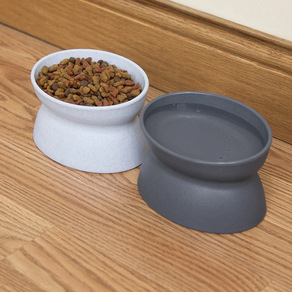 

2 Pcs Cat Food Box Bowl High Grade PP Tilted Design Prevents Spills Easy Clean Pet Eating Container Feeder Household
