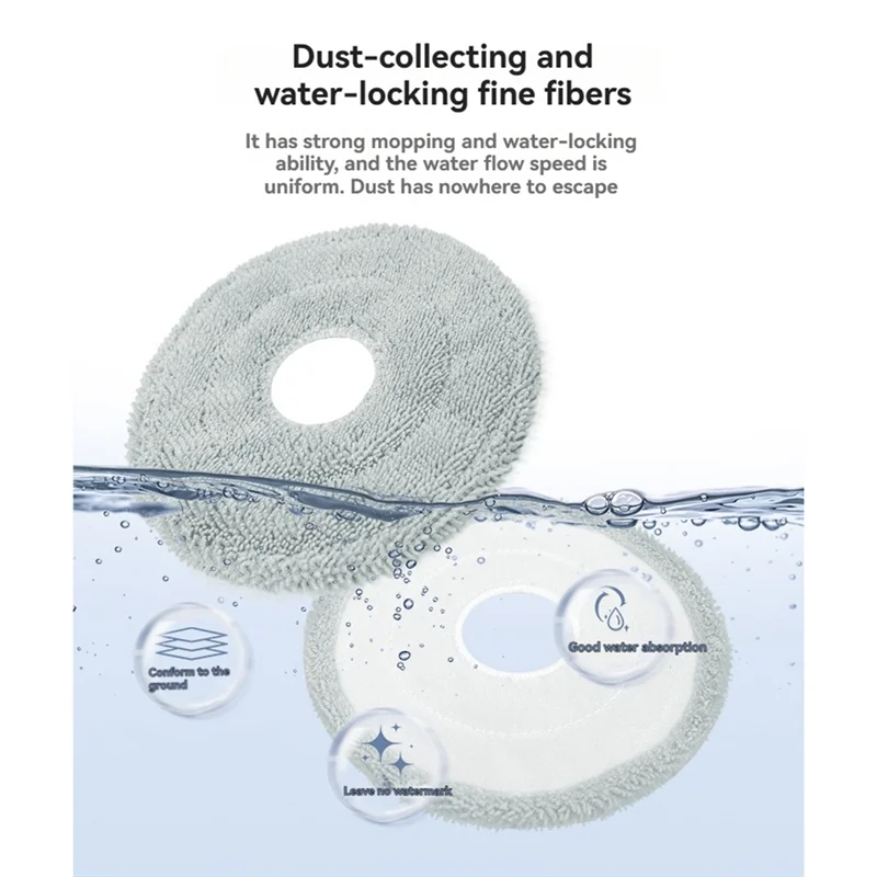 مجموعة قطع غيار B43C لشاومي لـ Mijia M40S فرشاة دوارة مضادة للتشابك، فرشاة جانبية، كيس غبار، فلتر، قماش ممسحة #6