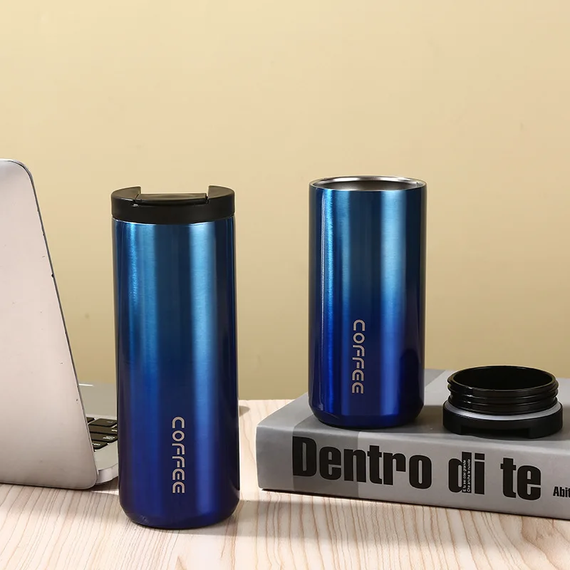 

Straight Body Thermos New Stainless Steel Coffee Cup Portable Sports Kettle