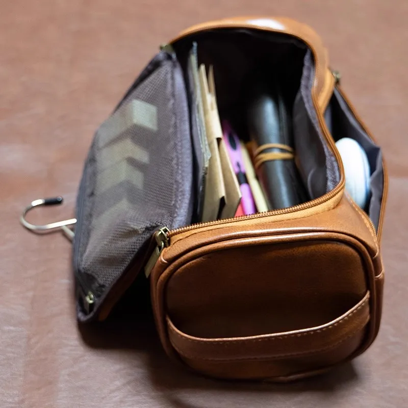 PU Leather Portable Carving Kit Storage Bag with Pockets, Engravers Gift Case