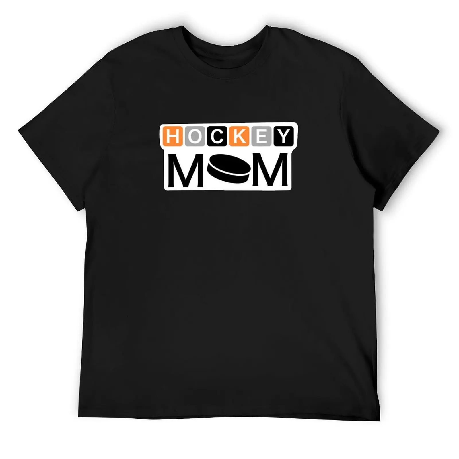 

Orange & Black Hockey Mom T-Shirt graphic tee shirt funny costumes designer shirts summer top compression shirt men