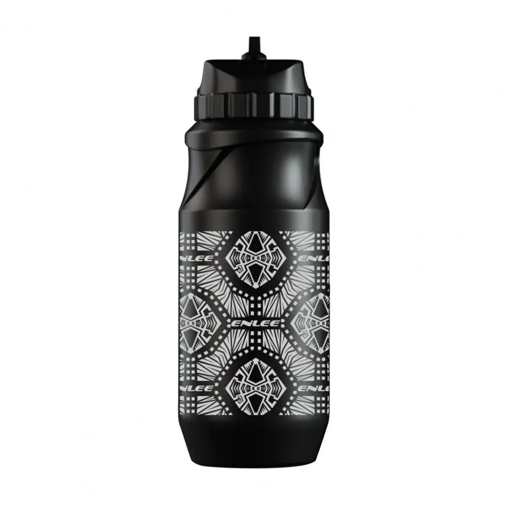 650ml Bicycle Water Bottle Toggle Type Water Leak Proof Abstract Print Cycling Water Kettle for Outdoor