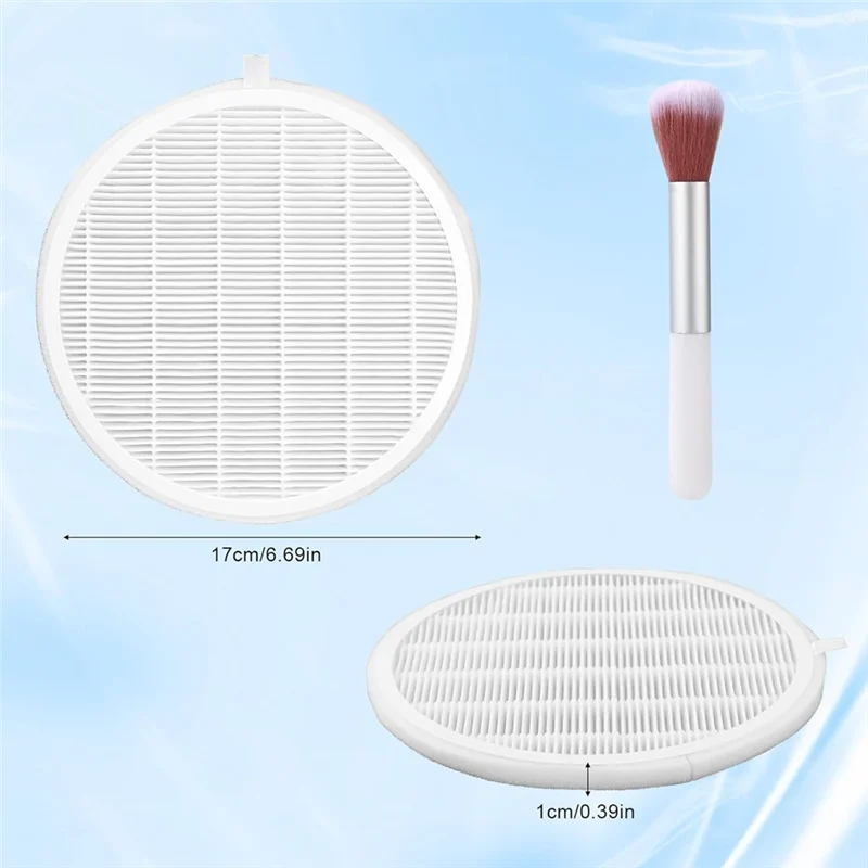 A02M-Nail-Dust Collector Replacement Filter Set(2Pcs) With 1 Brush Attach Ash-Reusable Tool Compatible