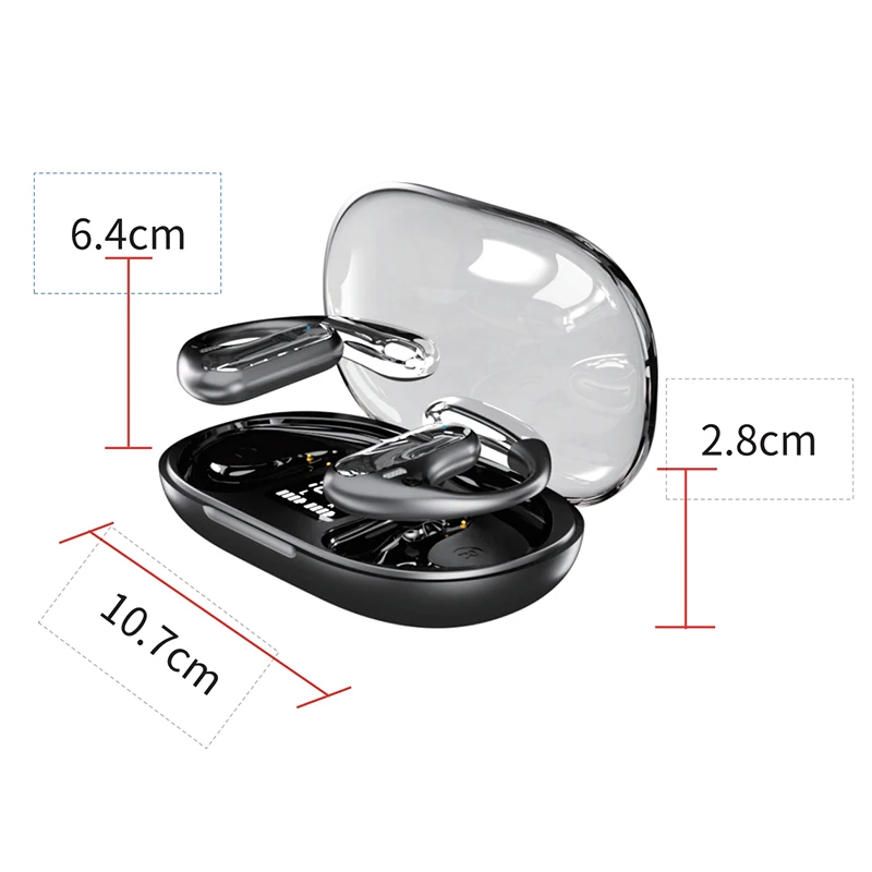 หูฟังบลูทูธแขวนคุณภาพสูงไม่มีหูฟังไร้สายแบบเปิดและอายุการใช้งานแบตเตอรี่ยาวนานเป็นพิเศษสําหรับกีฬา