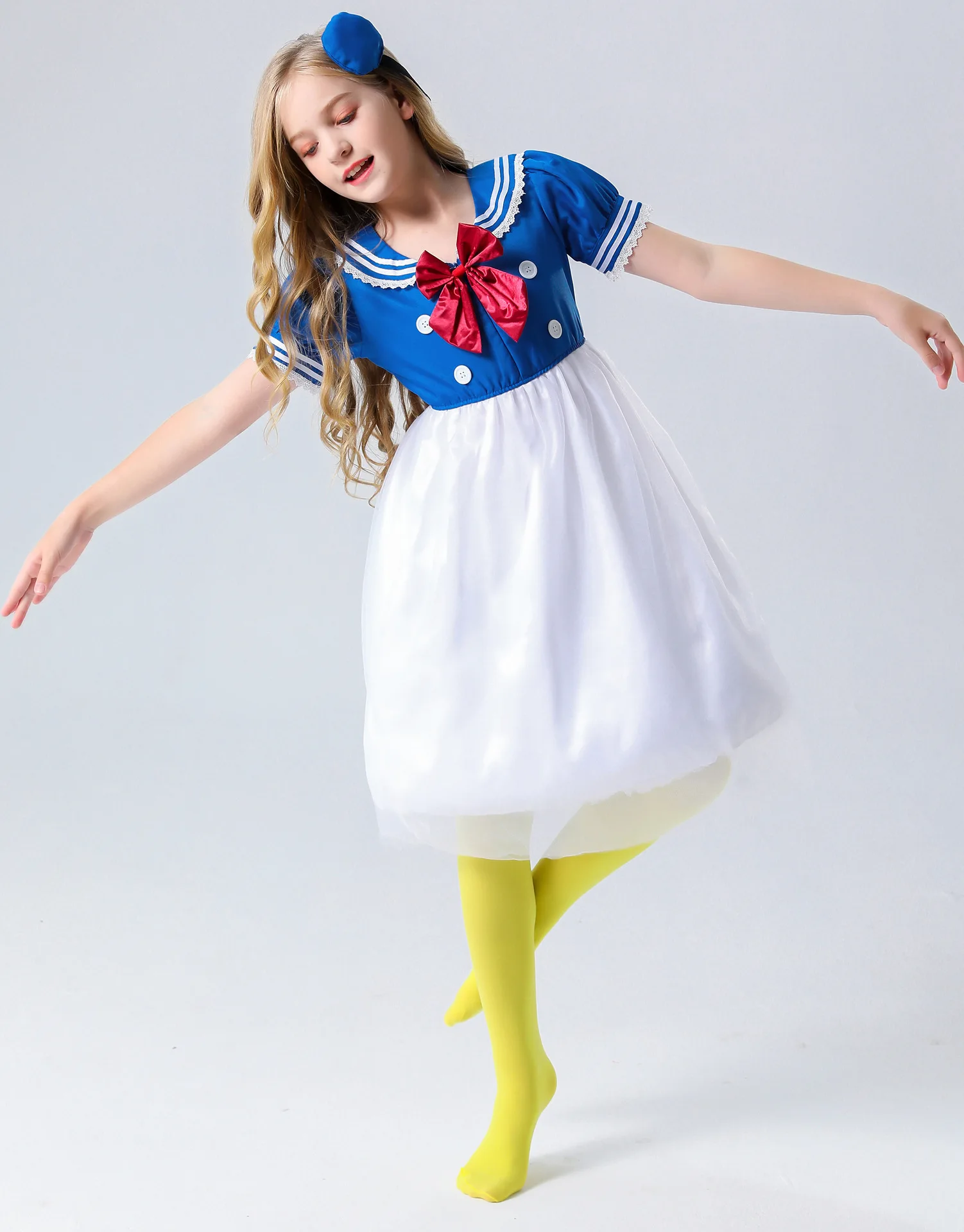Halloween Girl Dress Character Navy Children Cosplay Costume