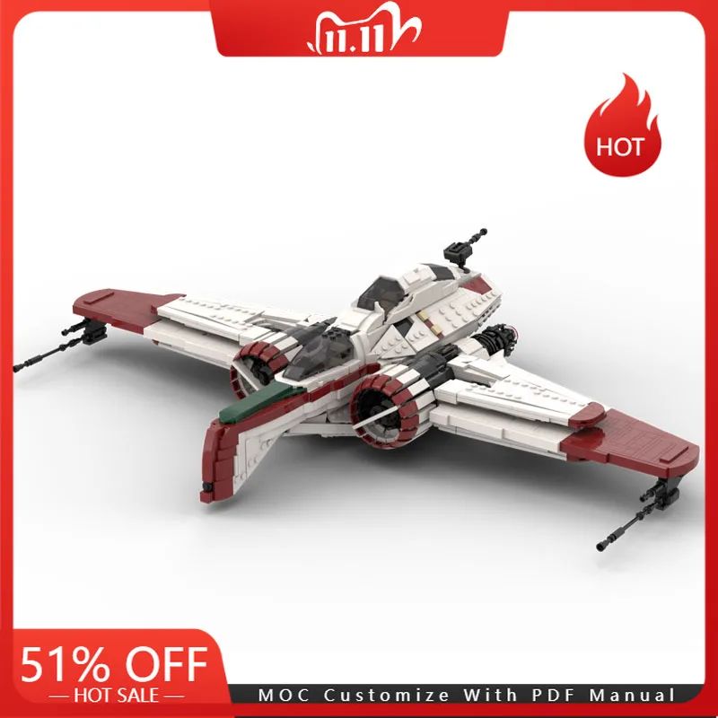 

2442 шт., крутая модель Starfighter, MOC, строительные блоки, кирпичи, сделай сам, креативная сборка, развивающая игрушка, детские рождественские подарки