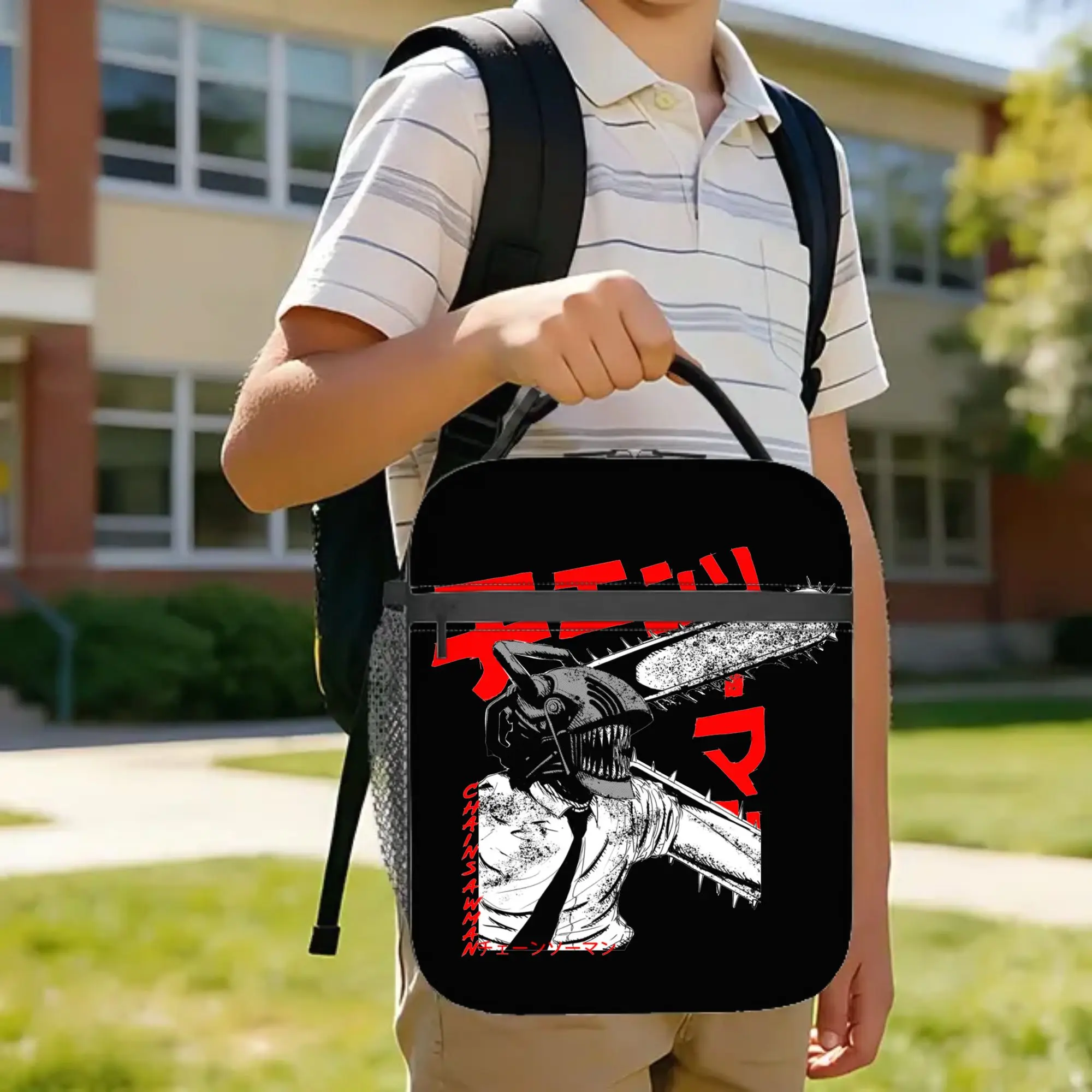 C-Chainsaws Man Insulated Lunch Bag Thermal Bag Reusable,Meal Container  Leakproof Tote Lunch Box Men Women School  Outdoor