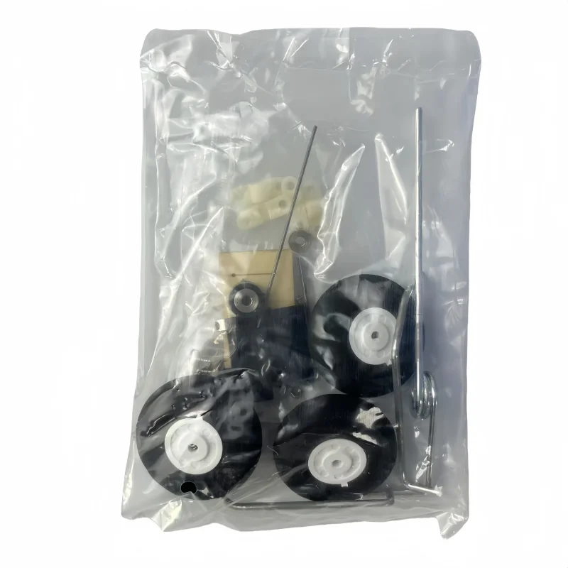 SU27 Aircraft Model Landing Gear Plastic Kit without Servo DIY Universal Fixed Wing Front Wheel for Magic KT Board Machine