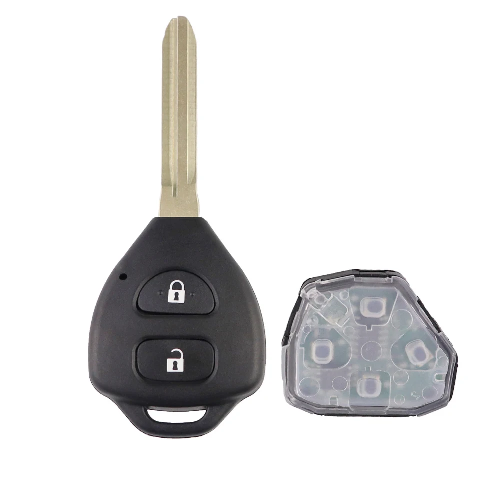 YIQIXIN 2 Buttons Remote Car Key Control For Toyota Yaris Hiace Hilux Vigo Innova Corolla RAV4 2009 4D67/ G Chip FCC B41TA TOY43