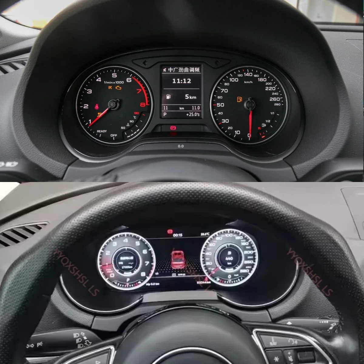 Auto Linux For Audi TT TTS A3 A4 B8 A5 Q3 Q5 RS4 LED Display Dashboard Speed Table Car Virtual Digital Instrument Cluster Audio