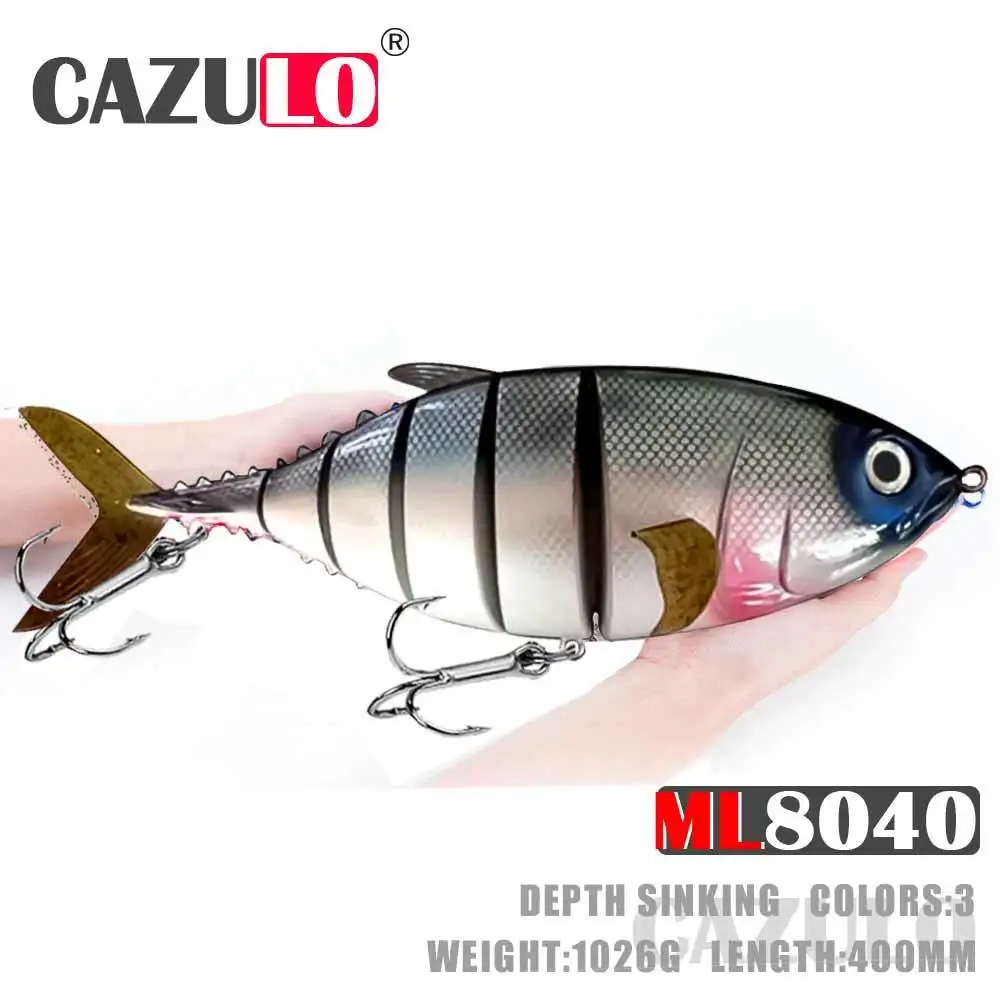 

Large Tuna Fishing Lure Swimbaits 1026G 400MM SinKing Saltwater Lures High Quality Isca Artificial Peche En Mer Seabass Tackle