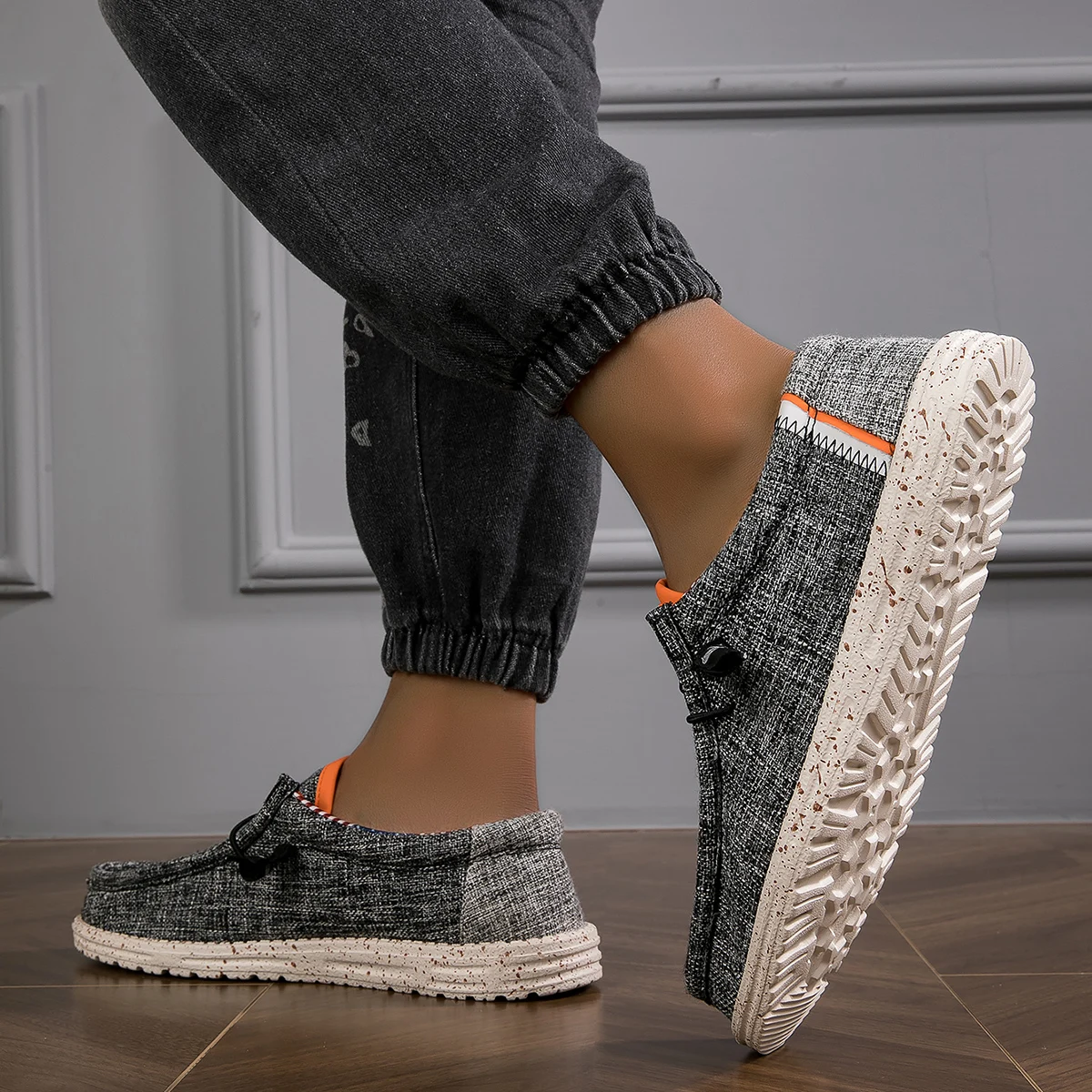 Unisex Outdoor Freizeitschuhe Leichte Slip-On Schuhe mit Weicher Sohle für Alle Jahreszeiten Tägliches Tragen Große Größen Morgen-Laufschuhe – Detail 6