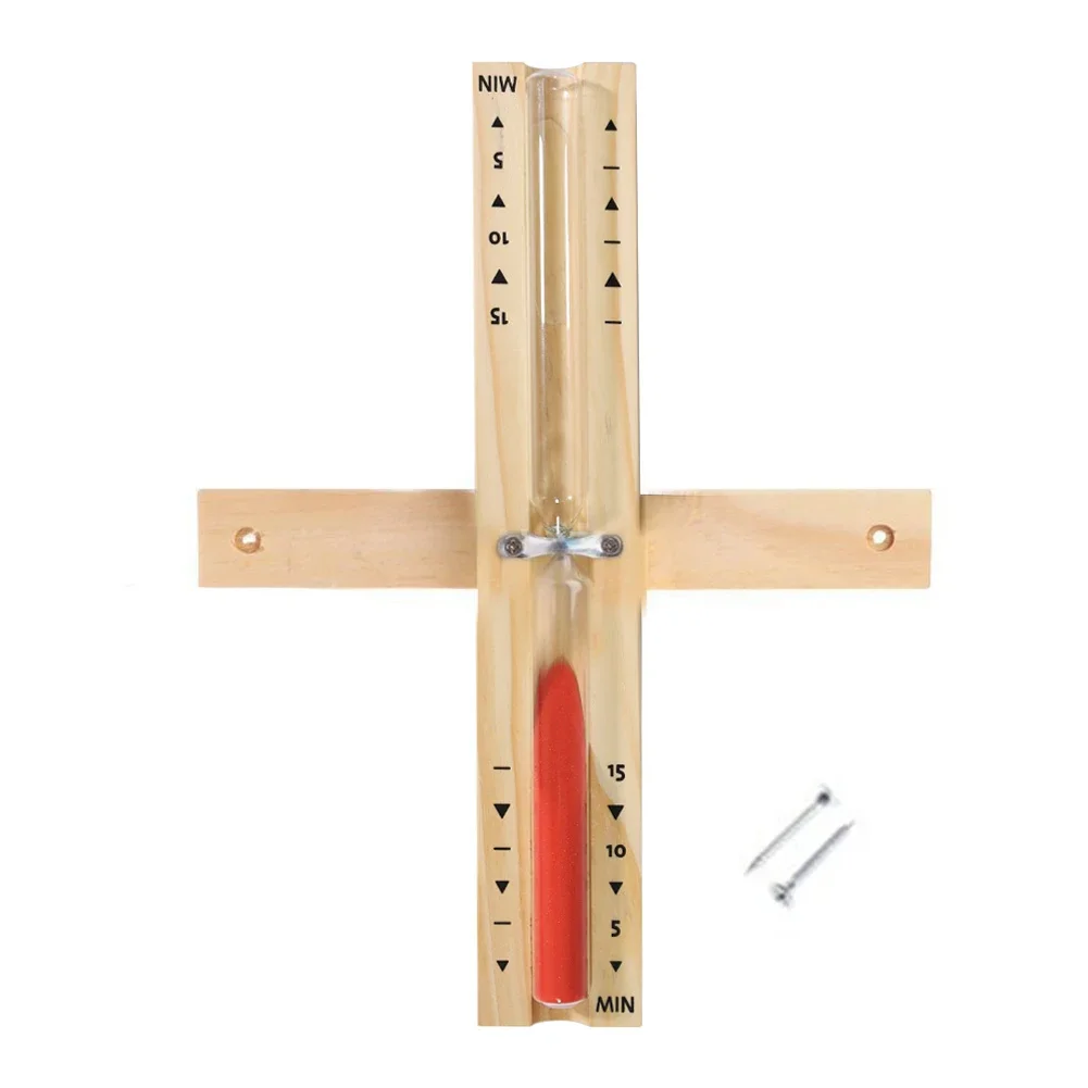 15 Minute Hourglass Timer For Sauna And Wellness Areas Featuring Seamless Rotation Function And Consistent Sand Drainage Rate