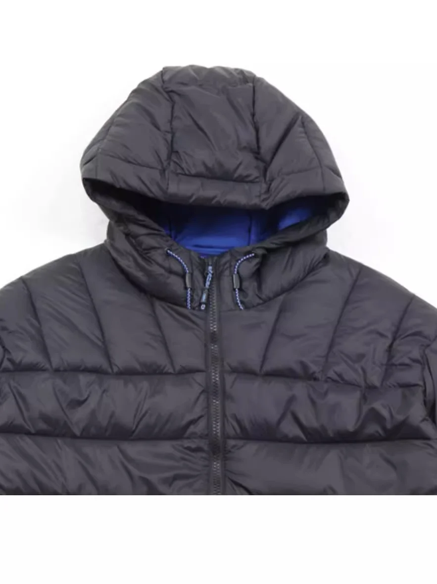 

Мужская зимняя уличная ветрозащитная теплая хлопковая куртка больших размеров, свободная посадка с капюшоном из полиэфирного волокна, застежка-молния Faion Urban Sle