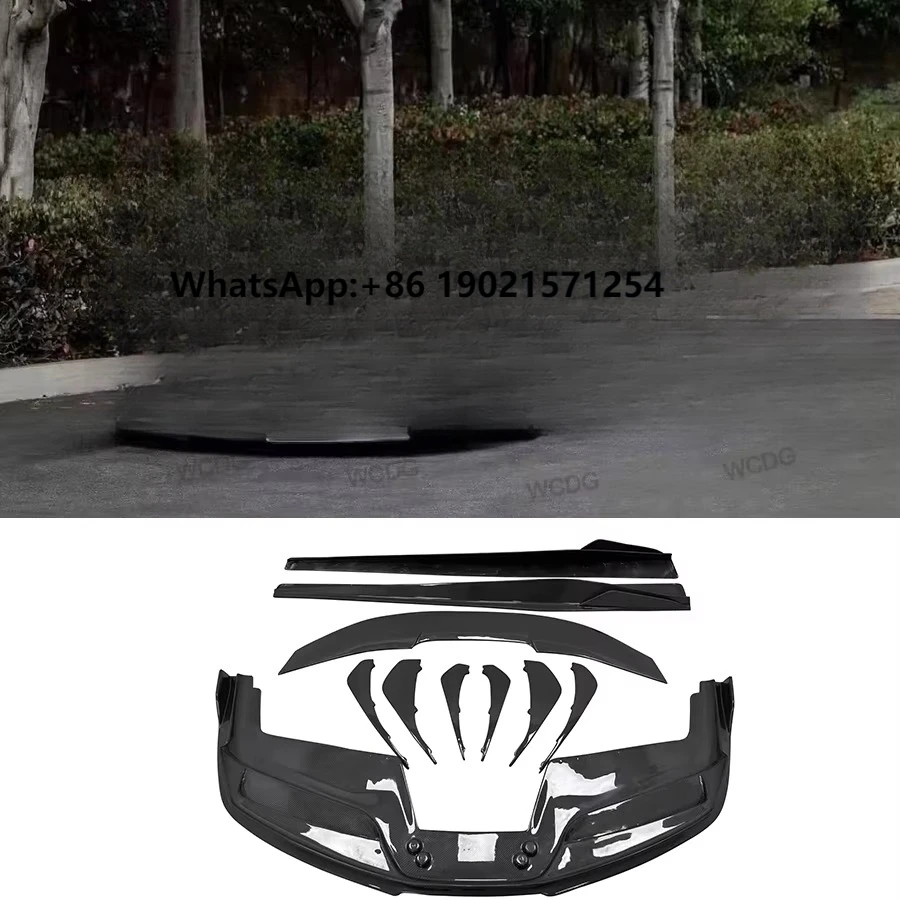 

V Style New Carbon Fiber Body Kit for Ferrari 488 Gtb Sports Front Bumper Lip Side Skirt Rear Spoiler Splitter Car Body