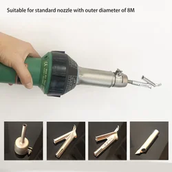 Speed Welding Nozzle Heat Resistance Weld Tip For Vinyl PVC Plastic Welder Hot Air Gun Triangular Speed Welding Head Welding Too