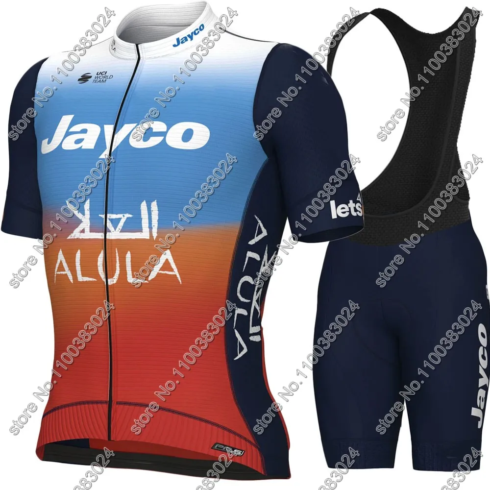 Team Jayco Alula 2024 Cycling Jersey Set Australia Cycling Clothing Men Road Bike Shirts Suit Bicycle bib Shorts MTB Maillot