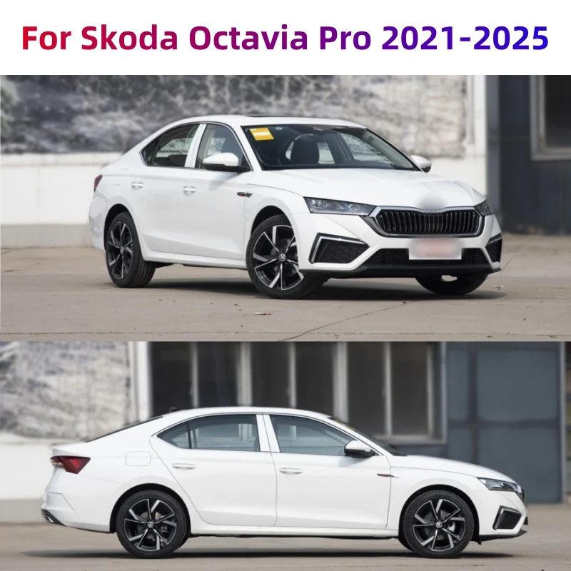 Tranlucent Car Door Side Window Visors Rain Sun Guard Deflector For Skoda Octavia Pro 2021-2025 Weathershield Moulding Trim