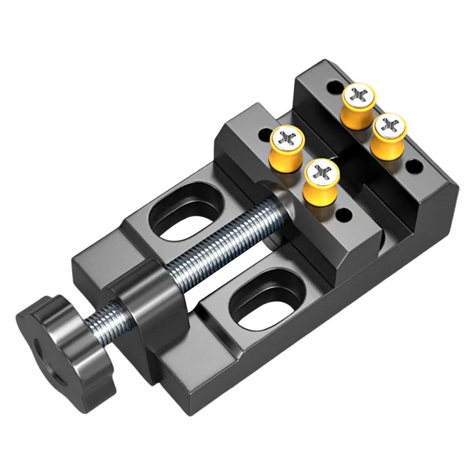 Compact Mini Bench Vise Clamp Aluminum Alloy Flat Table Vice Tool for Hobbyists and Precision DIY Tasks