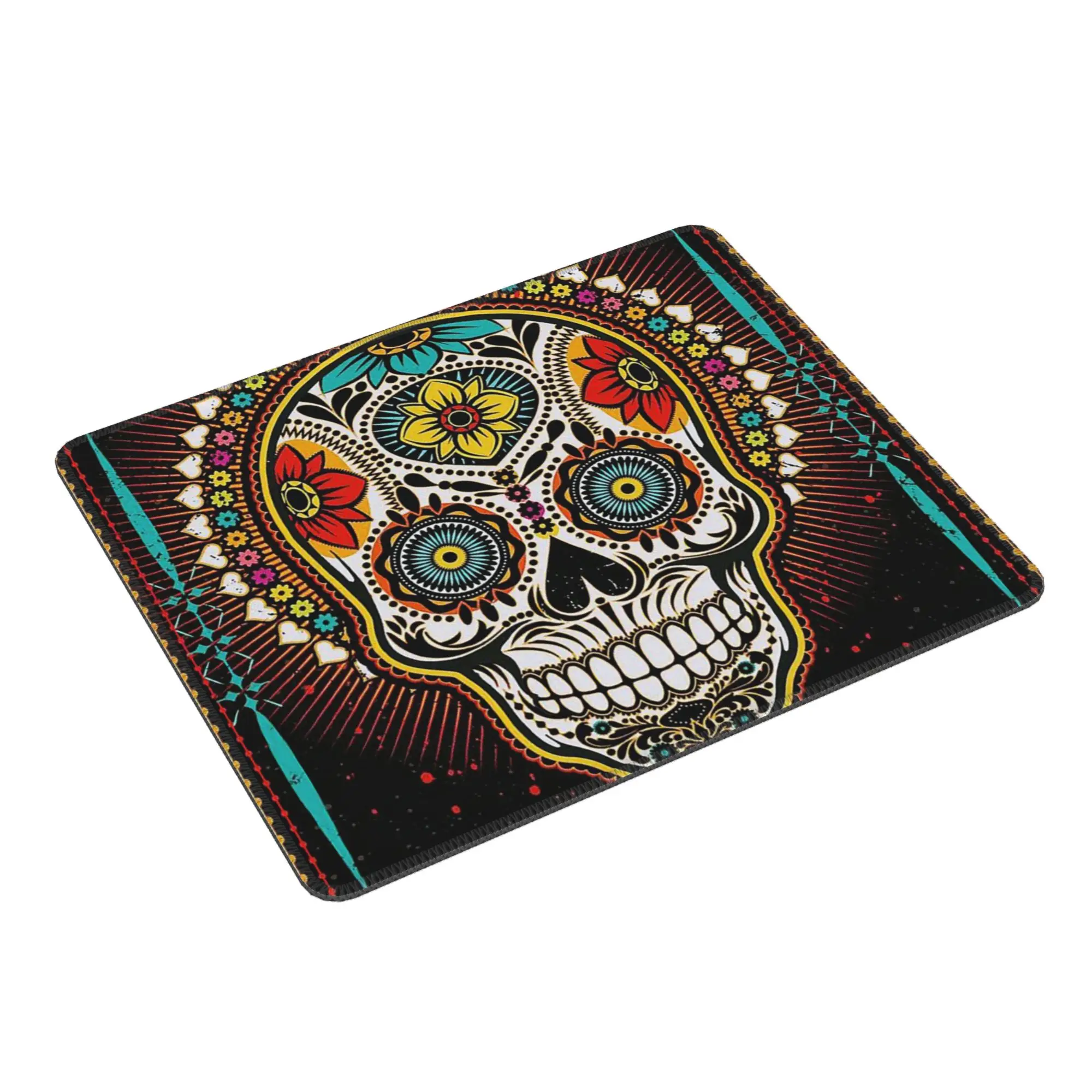 Mexican Sugar Skulls And Flowers Mouse Pad Computer Keyboard Mouse Mat Gamer PC Laptop Desk Mat Office Accessories Table Mats