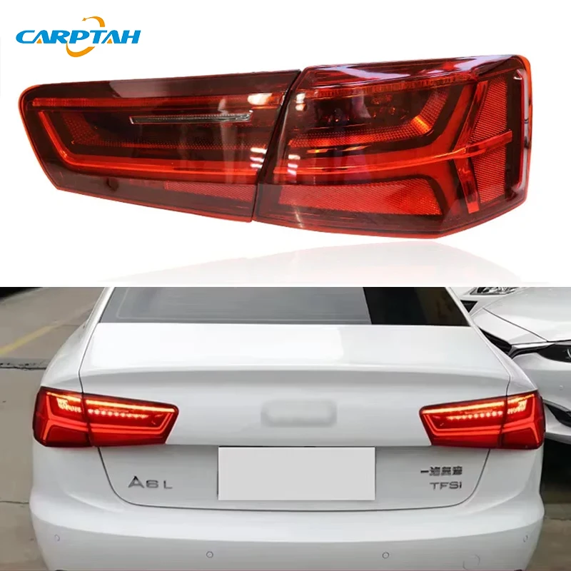 Car LED 12V Taillight For Audi A6 2013 - 2016 2017 2018 Rear Running Lamp Brake Reverse Turn Signal Waterproof Car Accessories