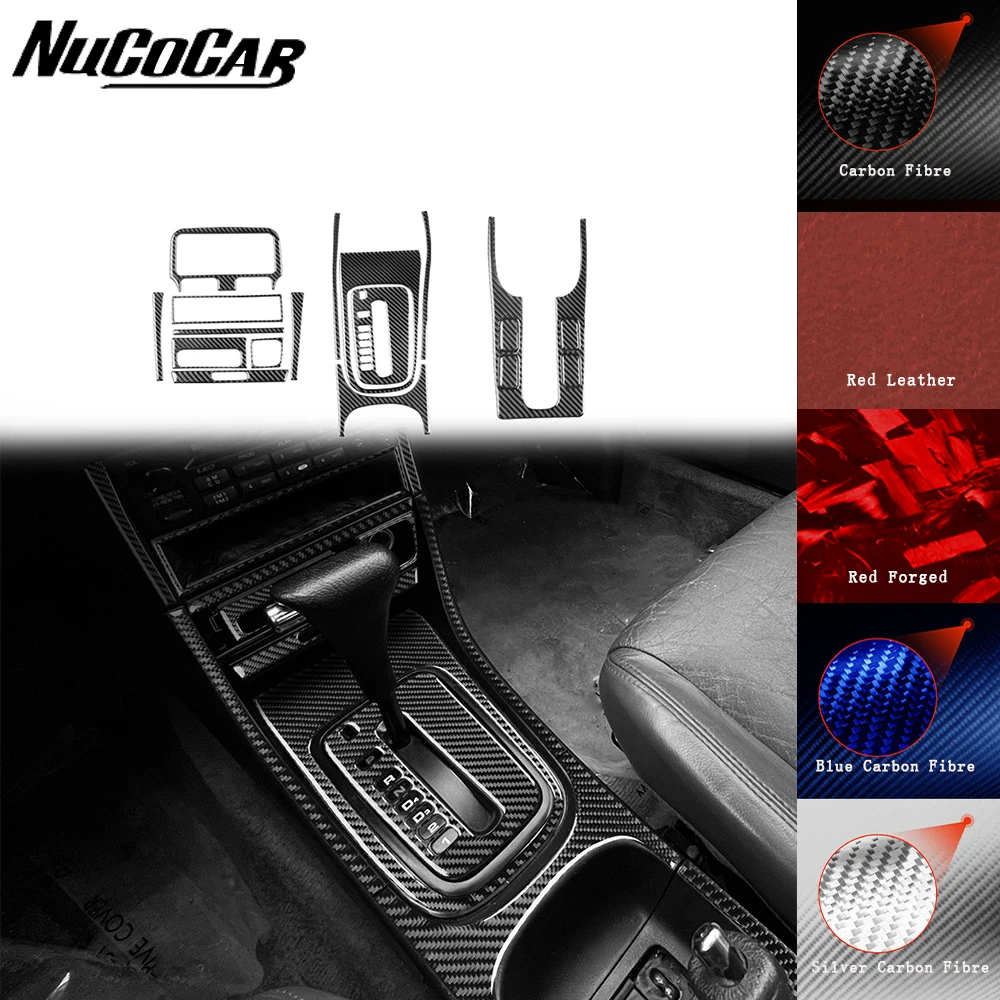 For Acura Integra 1994-2001 Carbon Fiber Radio vents Transmission Gear Shift Panel Car Interior Accessories Decorative Stickers