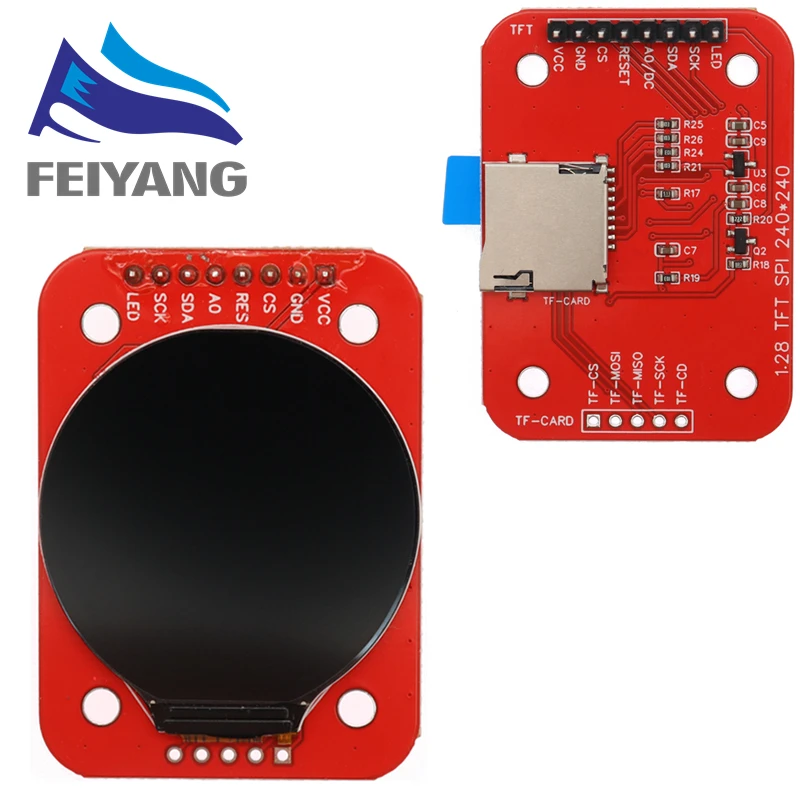 DC 3.3V 1.28 inch TFT LCD Display Module Round RGB 240*240 GC9A01 Driver 4 Wire SPI Interface 240x240 Resolution adapter PCB