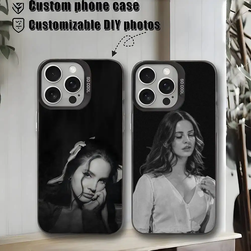 

Singer Lana D-Del Rey Phone Case For iPhone 16,15,14,13,12,11,Mini,Pro,MAX,plus,Black Matte Shockproof Cover