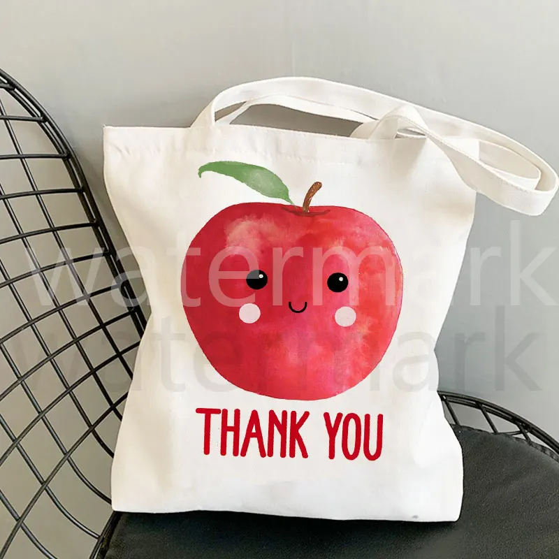 Any Custom Name Gift Personalised Thank You Teacher Rainbow Tote Bag Book Bag School Leaving Present for Teacher Mothers Day