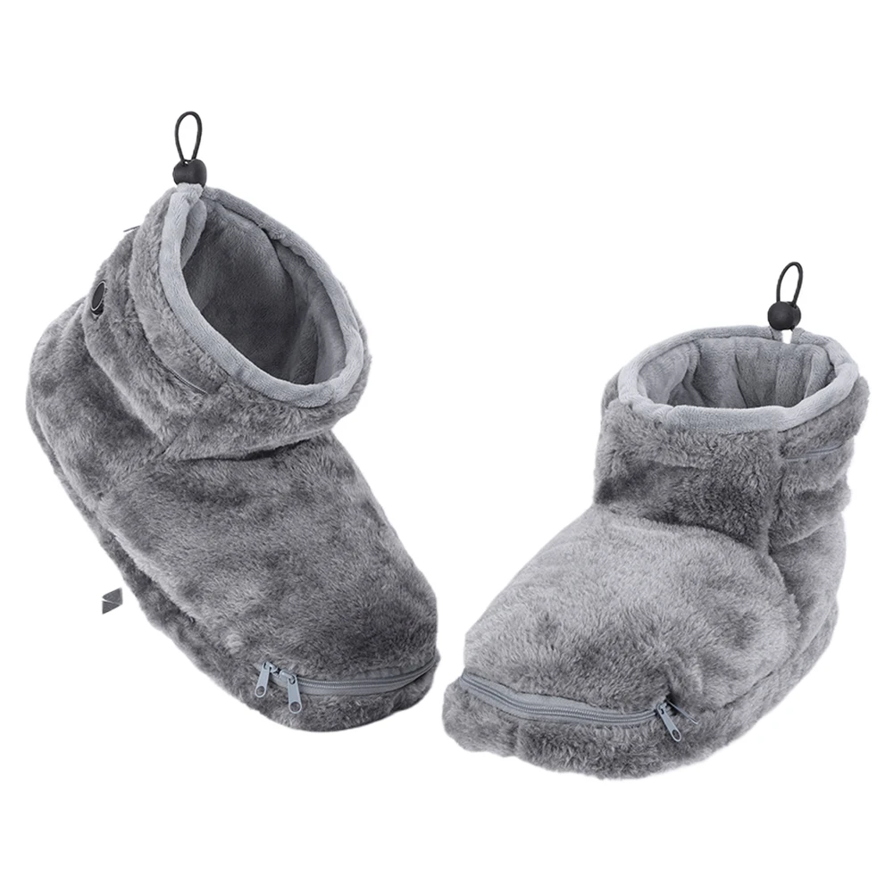 

USB Heater Foot Shoes Winter Warm Snow Boots Comfortable Plush Warm Electric Slippers Winter Warming Slipper for Women Men