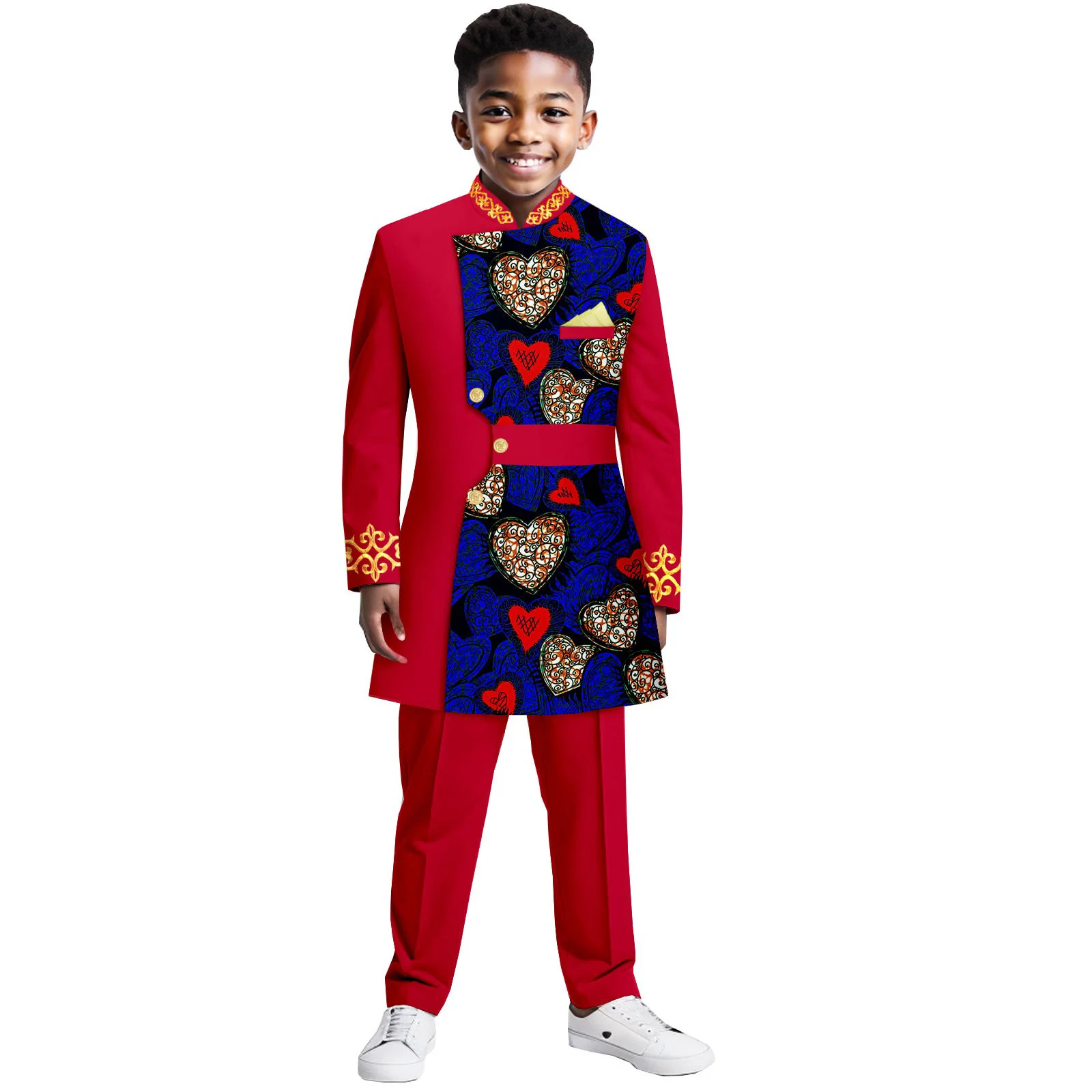 Sale African Boy Suit For Wedding Baby Kid Photograph Suit Children Formal Ceremony Tuxedo Dress Child Party Performance Costume