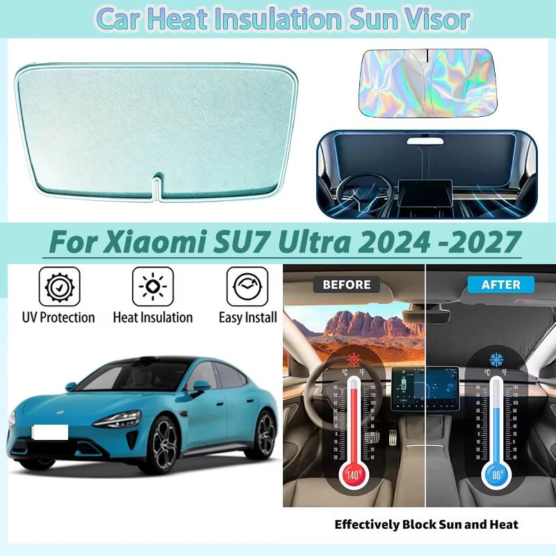 

Front SunShades For Xiaomi SU7 Ultra 2024 2025 2026 2027 MS11 Car BodyKit Accessories Windshield Window UV Protection Parts