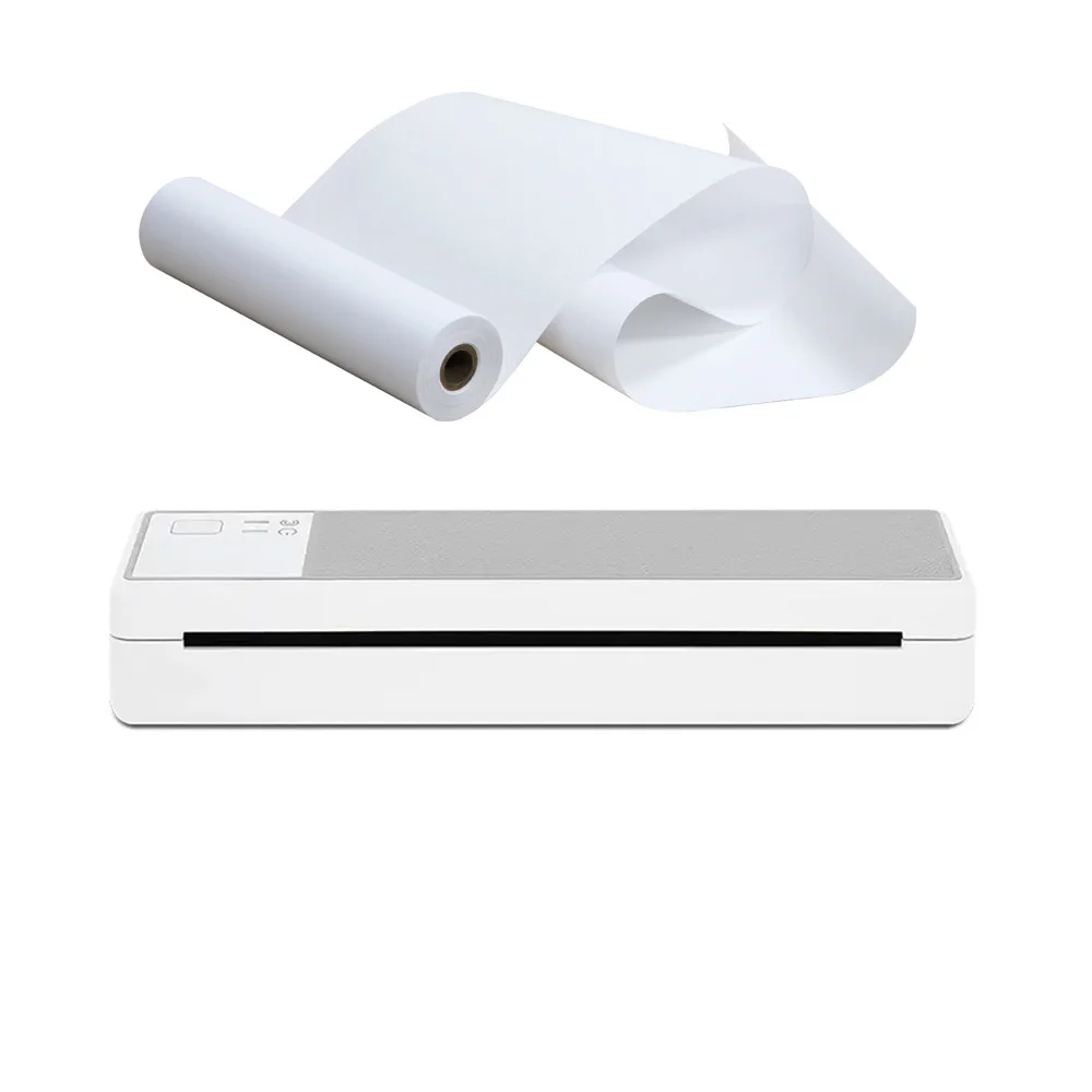 Portable A4 Thermal Inkless Printer Mini Wireless Printer Compatible with IOS Android Windows for Travel Printing in Stock!