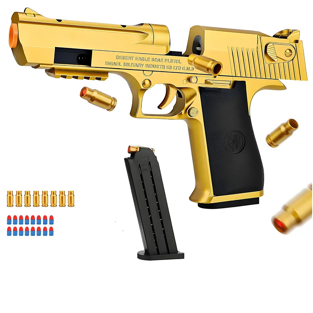 Concha ejeção águia do deserto arma de brinquedo para crianças pistola de brinquedo meninos presente aniversário greats presentes menino idade 5 +