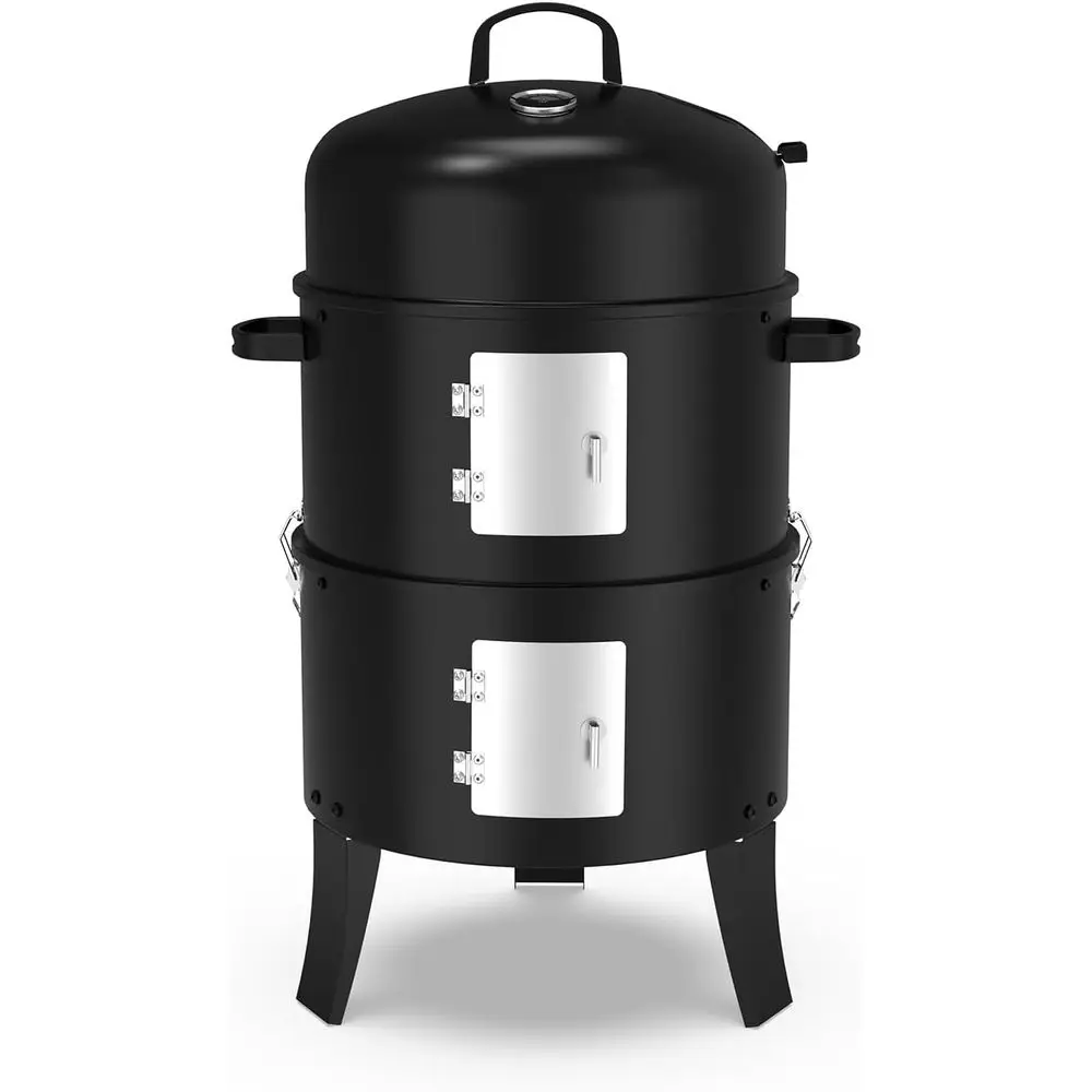 

16-inch 3-in-1 Heavy Duty Charcoal Smoker with 402 sq in Cooking Area for Outdoor Barbecue