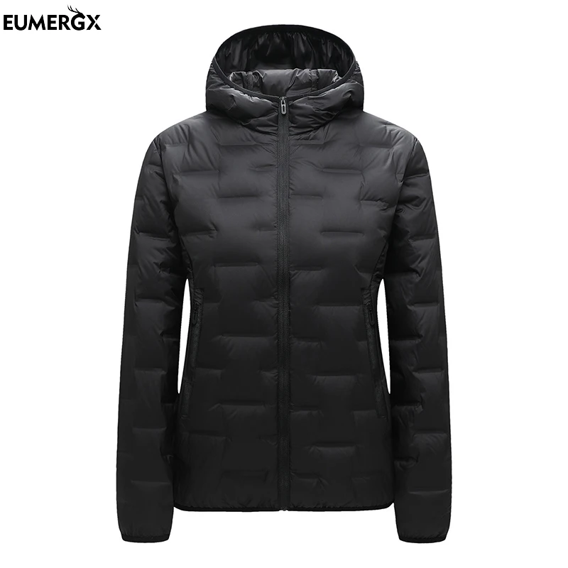 

EUMERGX Women's Down Padding Jackets Winter Warm Waterproof Windproof Lightweight Windbreaker Camping Hiking Mountaineering Coat