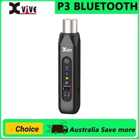 Receptor Bluetooth XLR inalámbrico Xvive P3, adaptador Bluetooth para altavoces, mezclador de audio, sistemas PA, sistemas DJ, recargable