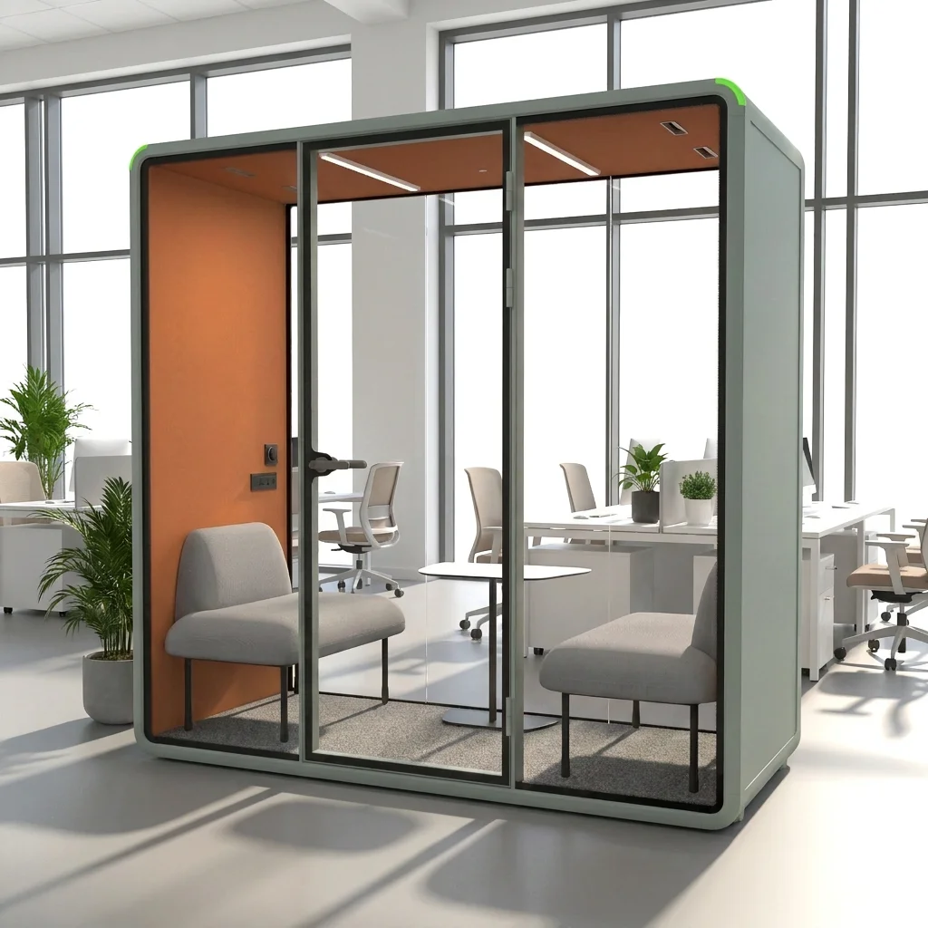 Acoustic Noise Reduction Meeting Pod Soundproof 2-4 People Office Booth for Business