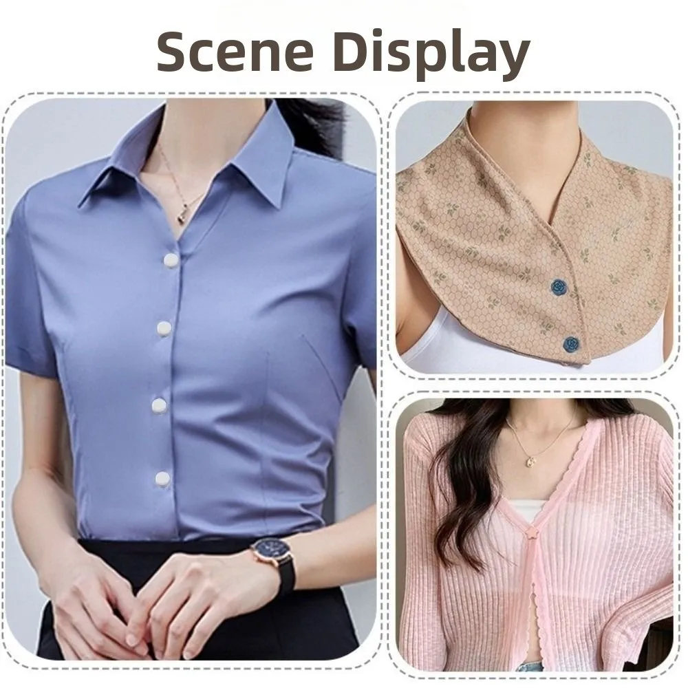 Magnetic Closure Magnetic Scarf Pins Flatback Style Round Shape Magnetic Headscarf Pins Plated Finish Scarf Fasteners