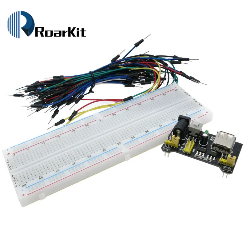 

3.3V/5V MB102 Breadboard power module+MB-102 830 points Prototype Bread board for arduino kit +65 jumper wires wholesale