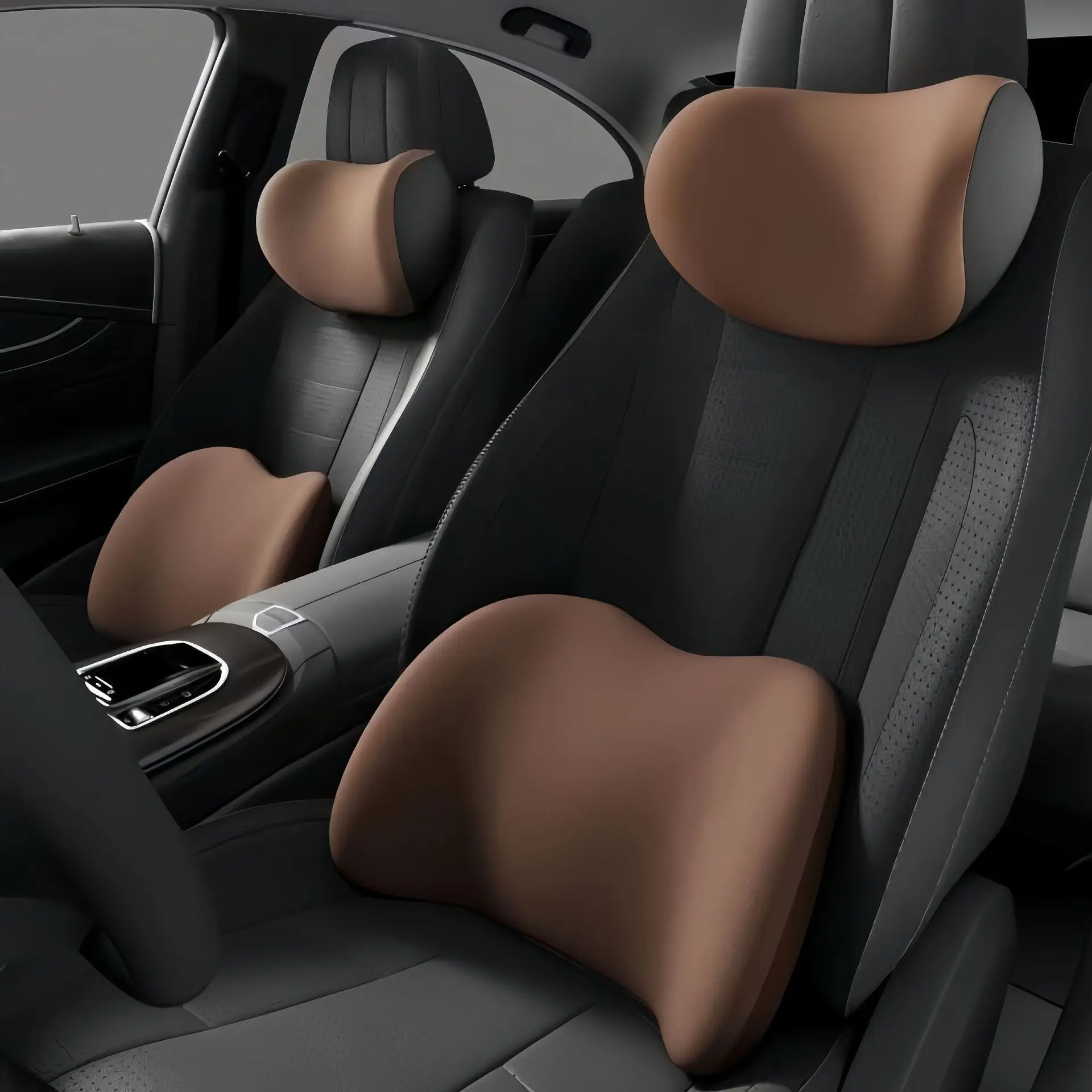 

Car Headrest/Lumbar Support Car Neck Pillow Waist Cushion Driver Seat Backrest Car Cushion Driving Lumbar Support Waist Support