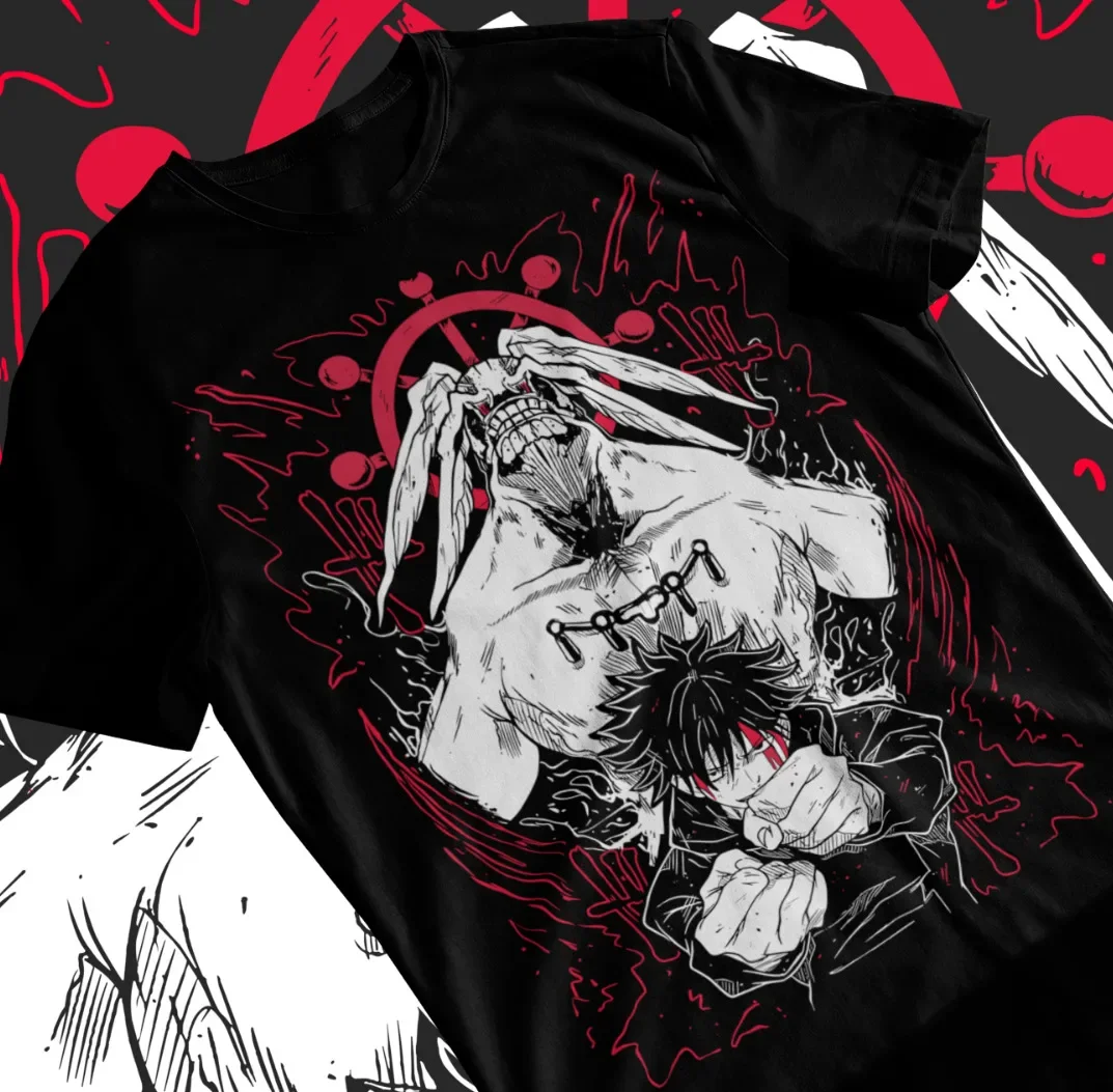 Megumi Fushiguro Mahoraga футболка juютсу Kaisen Gojo Satoru Подарочная рубашка Мягкая футболка