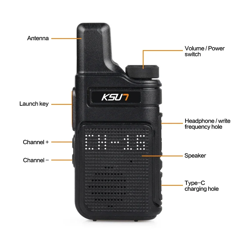 KSUN-M6 portátil profissional walkie talkie, mini rádio comunicação, dois sentidos rádio transceptor, alta potência