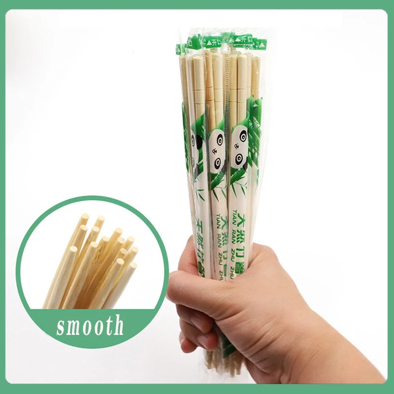 10/50pcs Disposable Kitchen Tableware Chopsticks Chinese Bamboo Material Tableware Eco-Friendly Household Chopsticks Wholesale