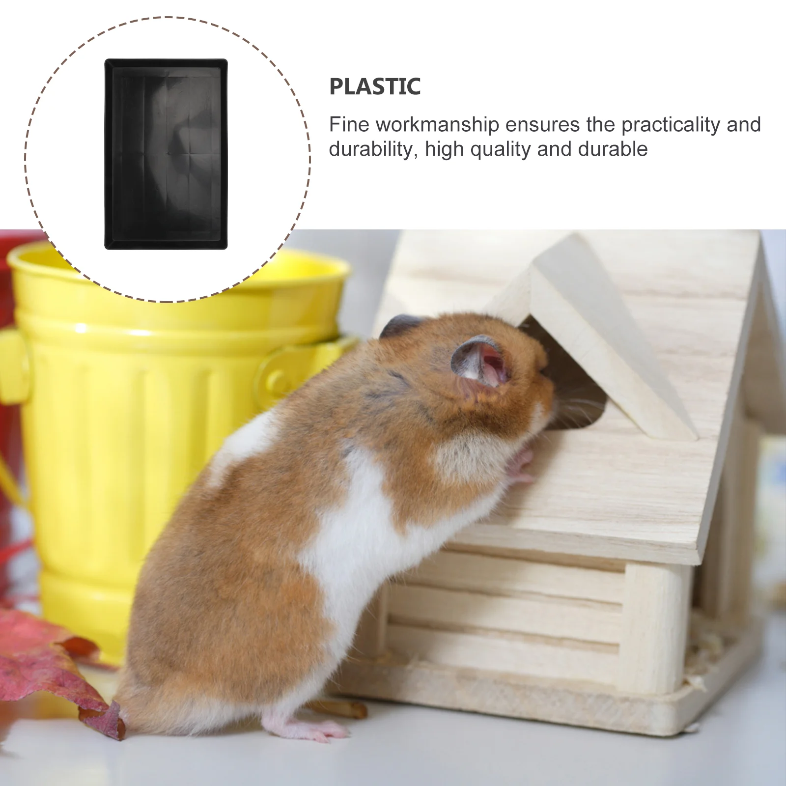 

1pc Leakproof Replacement Bedpan For Durable Odor Resistant Easy Clean Thickened Design Cleaning Plastic Cage Base Tray Pet Poop