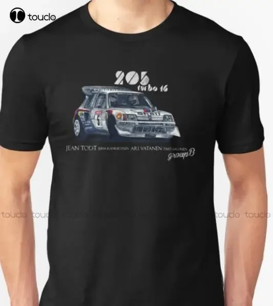 Rally Group B-205 Turbo 16 205 Turbo 16 T16 Road Ver T-Shirt Gti Rallye Rally Wrc Group B Unisex Custom Aldult Teen Unisex